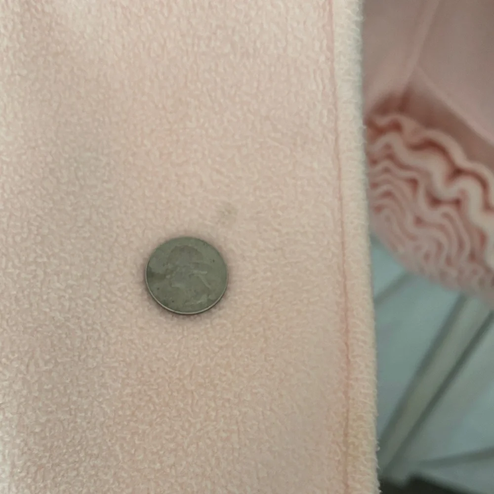 Kate Mack by Biscotti Light Pink Pea Coat with Floral Details